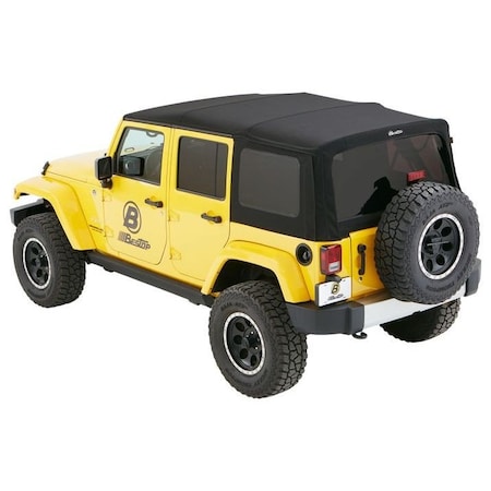 Bestop Jeep Soft Top Supertop Squareback Soft Top For Jeep 2007-2018 Wrangler JK 4 Door 54823-17